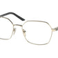 Prada PR55YV Square Eyeglasses  ZVN1O1-PALE GOLD 53-17-135 - Color Map gold