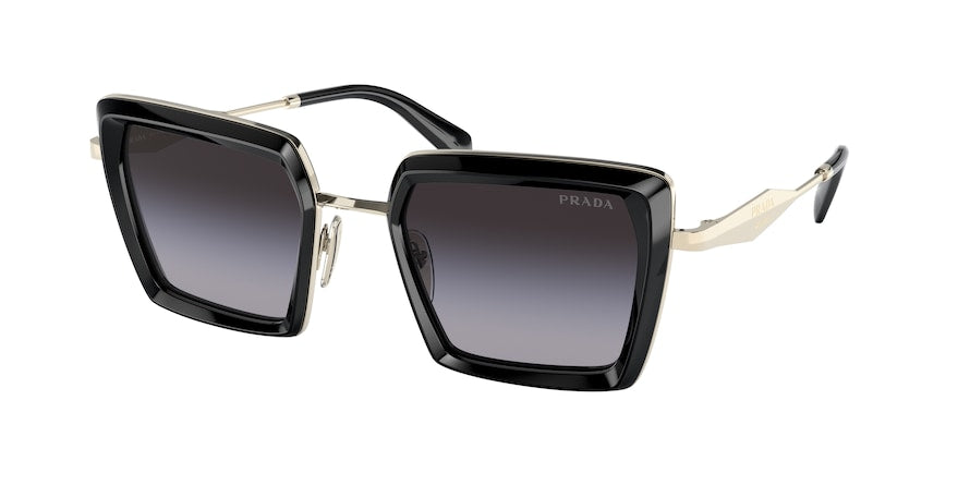 Prada PR55ZS Pillow Sunglasses  AAV09S-BLACK/PALE GOLD 52-22-140 - Color Map black