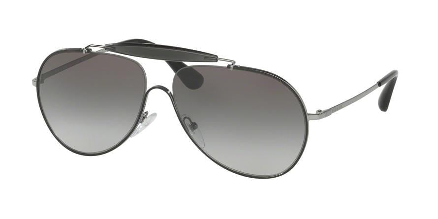 Prada PR56SS Pilot Sunglasses  7AX5O0-TOP BLACK/GUNMETAL 59-13-140 - Color Map black