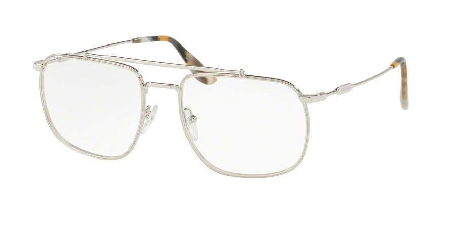 Prada PR56UV Pillow Eyeglasses  1BC1O1-SILVER 55-18-145 - Color Map silver