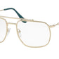 Prada PR56UV Pillow Eyeglasses  ZVN1O1-PALE GOLD 55-18-145 - Color Map gold