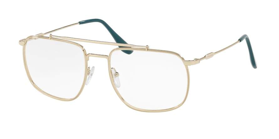Prada PR56UV Pillow Eyeglasses  ZVN1O1-PALE GOLD 55-18-145 - Color Map gold