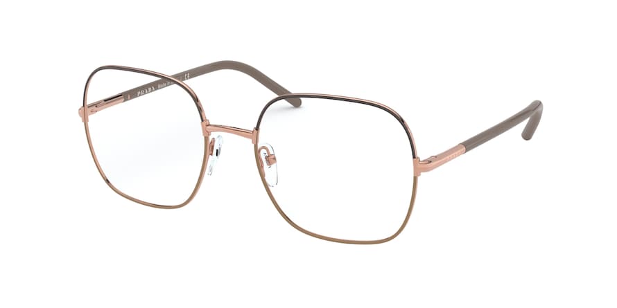 Prada PR56WV Rectangle Eyeglasses  02H1O1-BROWN/BEIGE 54-19-140 - Color Map brown
