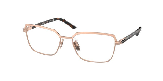 Prada PR56YV Butterfly Eyeglasses  01W1O1-MATTE PINK GOLD/PINK GOLD 54-17-135 - Color Map gold