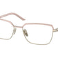 Prada PR56YV Butterfly Eyeglasses  09Y1O1-ALABASTER/PALE GOLD 54-17-135 - Color Map light brown