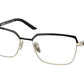 Prada PR56YV Butterfly Eyeglasses  AAV1O1-BLACK/PALE GOLD 54-17-135 - Color Map black