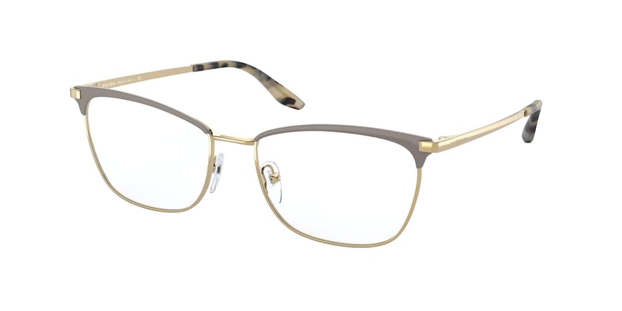 Prada PR57WV Irregular Eyeglasses  03H1O1-BROWN/GOLD 55-17-140 - Color Map brown