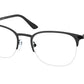 Prada PR57YV Oval Eyeglasses  07F1O1-BLACK 54-20-145 - Color Map black