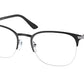 Prada PR57YV Oval Eyeglasses  YDC1O1-BLACK 52-20-145 - Color Map black