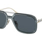 Prada PR57ZS Pillow Sunglasses  19F09T-TRANSPARENT GRAPHITE 55-19-140 - Color Map light blue
