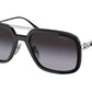 Prada PR57ZS Pillow Sunglasses  1AB09S-BLACK 55-19-140 - Color Map black