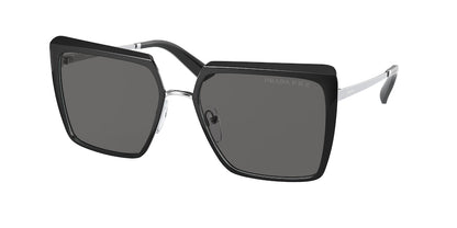 Prada PR58WS Square Sunglasses  1AB5Z1-BLACK 57-18-140 - Color Map black