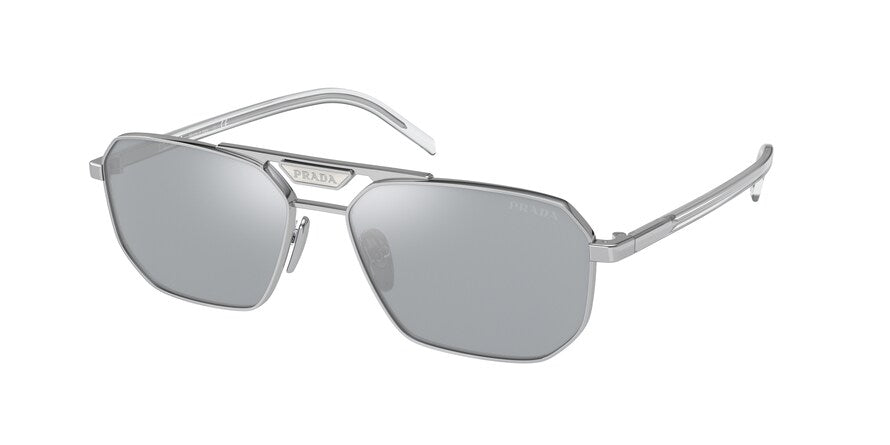 Prada PR58YS Rectangle Sunglasses  1BC02R-SILVER 57-15-145 - Color Map silver