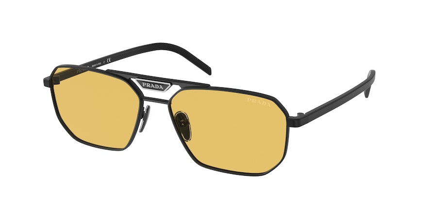 Prada PR58YS Rectangle Sunglasses  1BO0B7-MATTE BLACK 57-15-145 - Color Map black