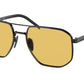Prada PR59YS Square Sunglasses  1BO0B7-MATTE BLACK 57-18-145 - Color Map black