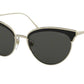 Prada CONCEPTUAL PR60VS Pilot Sunglasses  AAV5S0-PALE GOLD/BLACK 54-18-145 - Color Map black