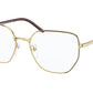 Prada PR60WV Irregular Eyeglasses  07M1O1-MUST/GOLD 55-18-140 - Color Map gold