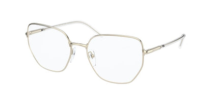 Prada PR60WV Irregular Eyeglasses  ZVN1O1-PALE GOLD 55-18-140 - Color Map gold