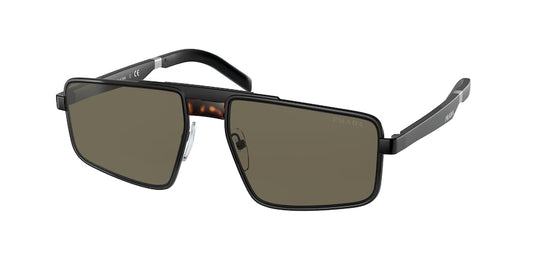 Prada PR61WS Irregular Sunglasses  1BO5G1-MATTE BLACK 57-18-145 - Color Map black