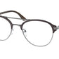 Prada PR61WV Pilot Eyeglasses  02Q1O1-MATTE BROWN/GUNMETAL 53-20-145 - Color Map brown