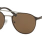 Prada CONCEPTUAL PR62TS Phantos Sunglasses  LAH9L1-MATTE BROWN/GUNMETAL 54-20-140 - Color Map brown