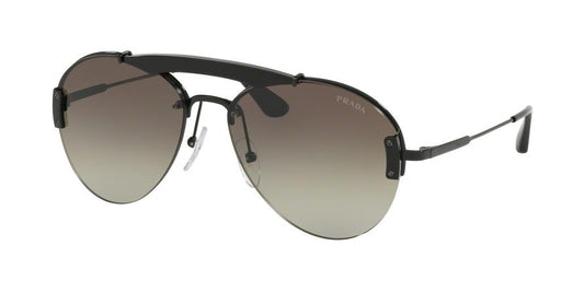 Prada CONCEPTUAL PR62US Pilot Sunglasses  1AB5O2-BLACK 32-132-140 - Color Map black