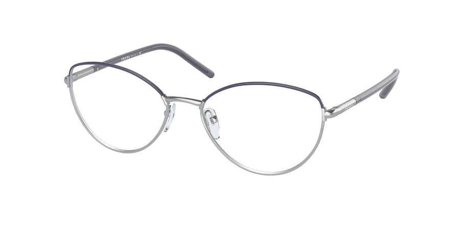Prada PR62WV Butterfly Eyeglasses  09R1O1-BLUETTE/SILVER 55-17-140 - Color Map silver