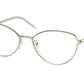 Prada PR62WV Butterfly Eyeglasses  ZVN1O1-PALE GOLD 53-17-140 - Color Map gold