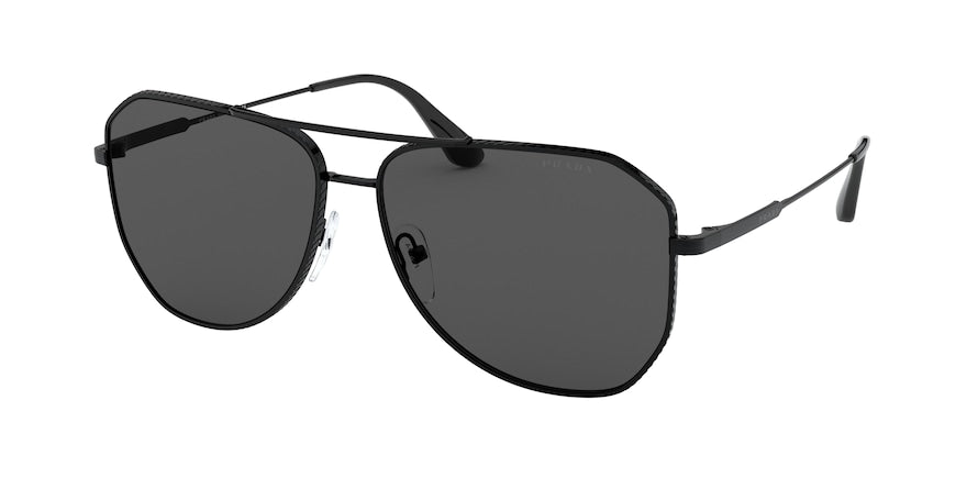 Prada PR63XS Irregular Sunglasses  1AB731-BLACK 58-14-145 - Color Map black