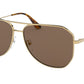 Prada PR63XS Irregular Sunglasses  5AK05D-GOLD 58-14-145 - Color Map gold