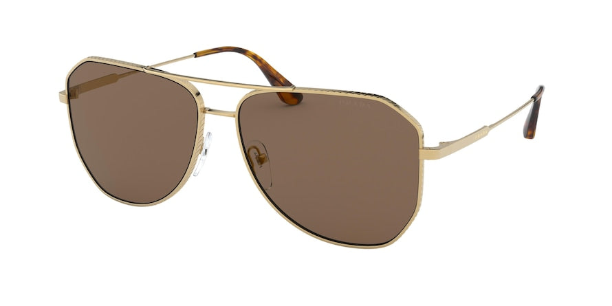 Prada PR63XS Irregular Sunglasses  5AK05D-GOLD 58-14-145 - Color Map gold