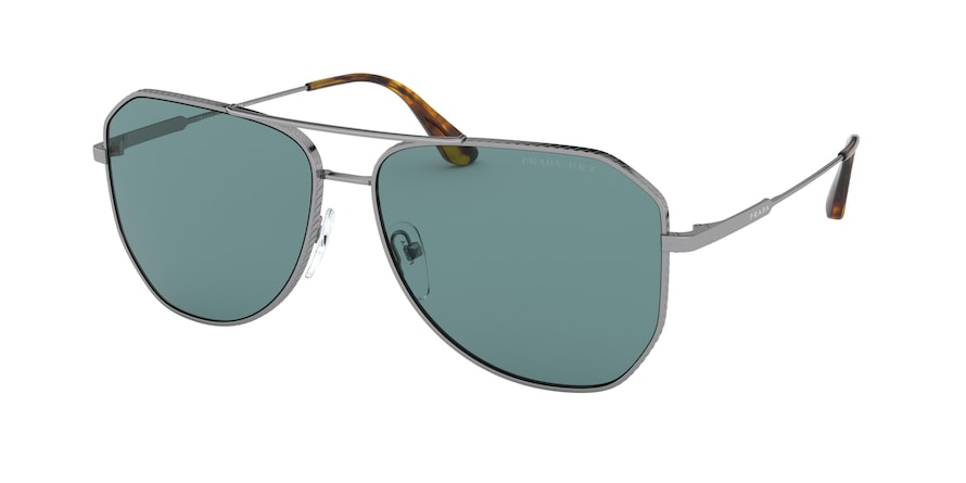 Prada PR63XS Irregular Sunglasses  5AV04D-GUNMETAL 58-14-145 - Color Map gunmetal