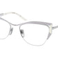 Prada PR63YV Butterfly Eyeglasses  12A1O1-WISTERIA/TALC/SILVER 54-19-135 - Color Map grey