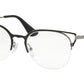 Prada CATWALK PR64UV Phantos Eyeglasses  M4Y1O1-BLACK/GUNMETAL 53-20-140 - Color Map black