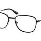 Prada PR64WV Oval Eyeglasses  1AB1O1-BLACK 52-19-145 - Color Map black