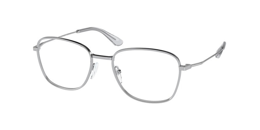 Prada PR64WV Oval Eyeglasses  1BC1O1-SILVER 52-19-145 - Color Map silver