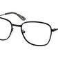 Prada PR64WV Oval Eyeglasses  1BO1O1-MATTE BLACK 52-19-145 - Color Map black