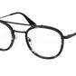 Prada PR66XV Phantos Eyeglasses  05A1O1-STRIPED GREY/BLACK 49-22-140 - Color Map grey