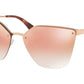 Prada CATWALK PR68TS Cat Eye Sunglasses  SVFAD2-PINK GOLD 63-15-140 - Color Map gold