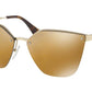 Prada CATWALK PR68TS Cat Eye Sunglasses  ZVN5N2-PALE GOLD 63-15-140 - Color Map gold