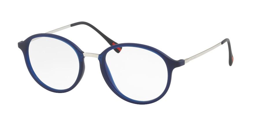 Prada Linea Rossa PS01IV Phantos Eyeglasses  U631O1-BLUE RUBBER 51-19-140 - Color Map blue
