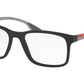 Prada Linea Rossa LIFESTYLE PS01LV Pillow Eyeglasses  4901O1-BLACK RUBBER 54-18-145 - Color Map black