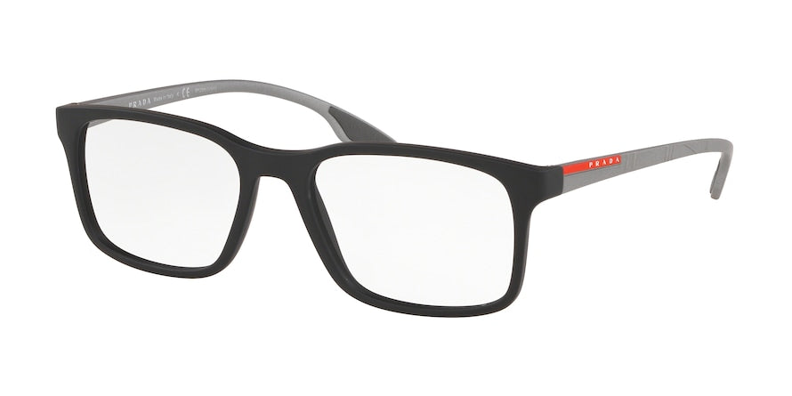 Prada Linea Rossa LIFESTYLE PS01LV Pillow Eyeglasses  4901O1-BLACK RUBBER 54-18-145 - Color Map black