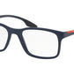 Prada Linea Rossa LIFESTYLE PS01LV Pillow Eyeglasses  TWY1O1-MATTE BLUE 54-18-145 - Color Map blue