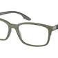 Prada Linea Rossa PS01PV Pillow Eyeglasses  CCH1O1-GREEN RUBBER 56-17-145 - Color Map green