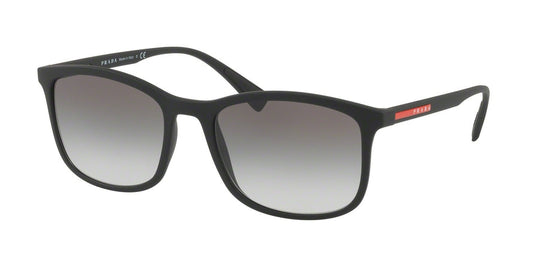 Prada Linea Rossa LIFESTYLE PS01TSF Rectangle Sunglasses  DG00A7-BLACK RUBBER 57-18-140 - Color Map black