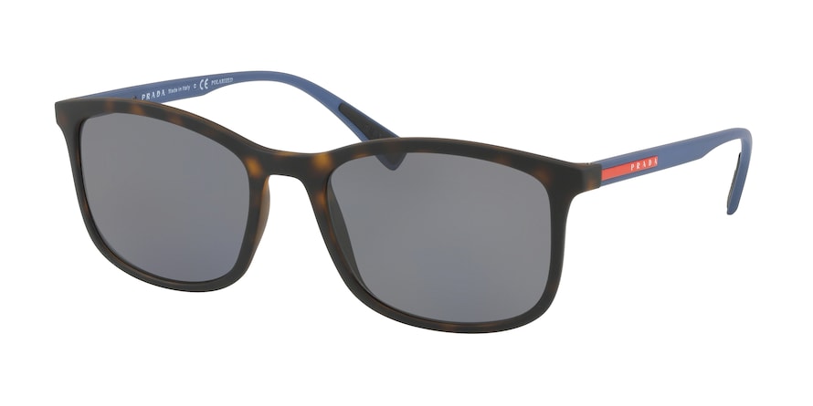 Prada Linea Rossa LIFESTYLE PS01TS Rectangle Sunglasses  U61144-HAVANA RUBBER 56-19-140 - Color Map havana