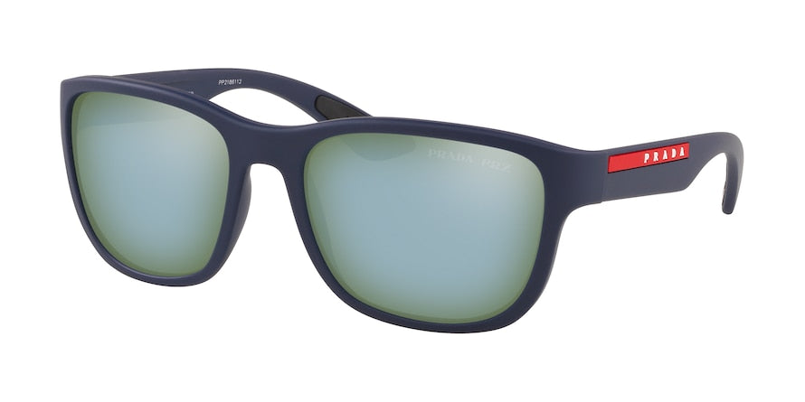 Prada Linea Rossa ACTIVE PS01US Pillow Sunglasses  TFY740-BLUE RUBBER 59-19-145 - Color Map blue