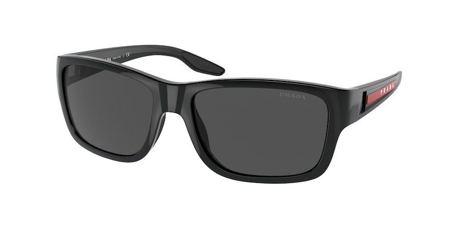 Prada Linea Rossa PS01WS Pillow Sunglasses  1AB06F-BLACK 59-17-145 - Color Map black