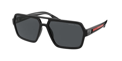 Prada Linea Rossa PS01XS Rectangle Sunglasses  1AB02G-BLACK 59-16-145 - Color Map black